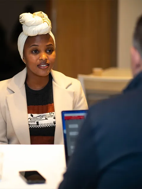 Woman in job interview